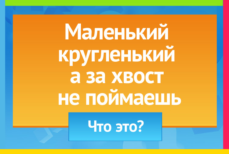 Маленький кругленький А за хвост не поймаешь.